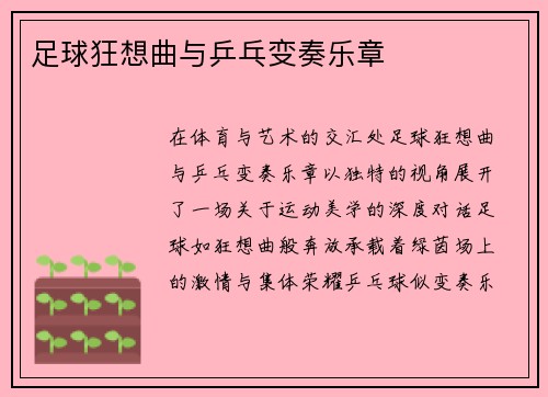 足球狂想曲与乒乓变奏乐章